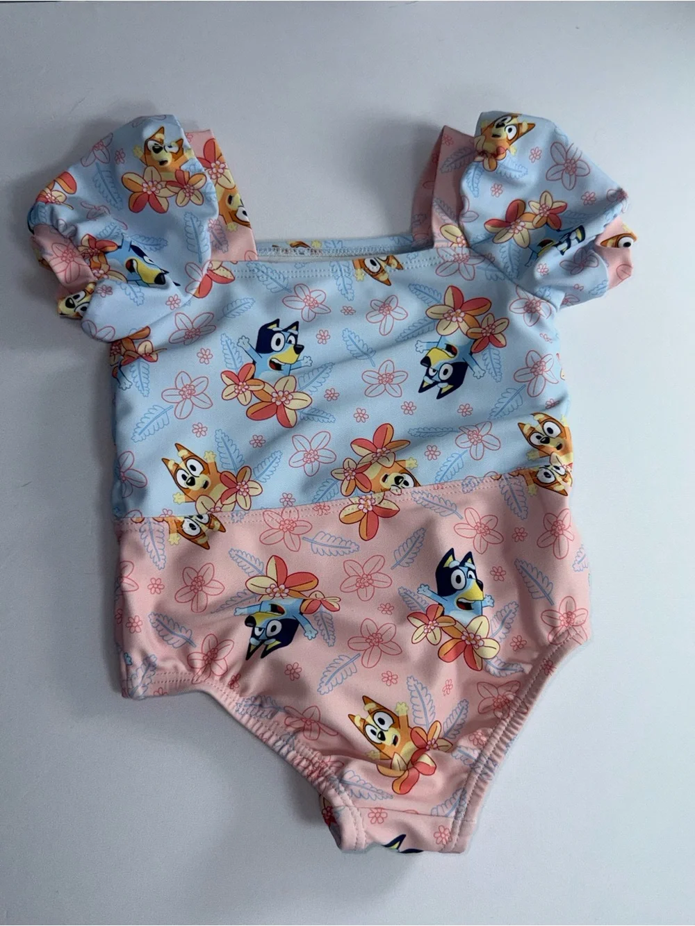 Bluey 12M Bluey & Bingo Toddler Girl’s One-Piece Tropical Print Swimsuit